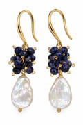 Lapis Lazuli & Freshwater Pearl Drop Earrings