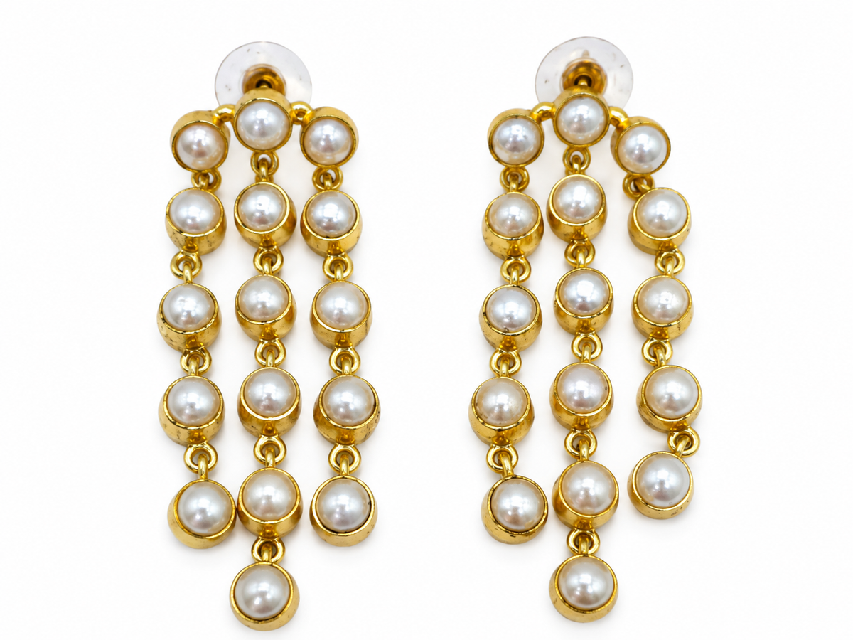Pearl Cascade Chandelier Earrings