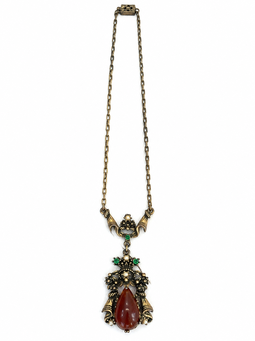 1950s Sergio Selini Ornate Pendant Necklace - Vintage