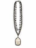Love, Lisa Gunmetal Pavé Buddha Necklace