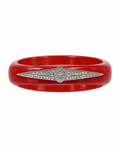 Vintage Red Art Deco Rhinestone Bangle