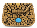 Ornate Gold Floral Embellished Crossbody Bag