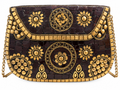 Espresso & Antique Gold Mosaic Crossbody Bag