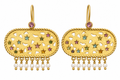 18K Gold-Plated Celestial Zircon & Seed Pearl Drop Earrings