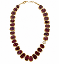 Raw Garnet & Polki Diamond Statement Necklace