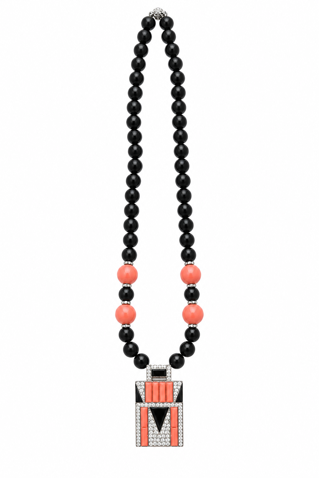 Kenneth Jay Lane Art Deco Pendant Necklace - Vintage