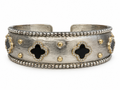 Black Clover & Silver-Tone Statement Cuff