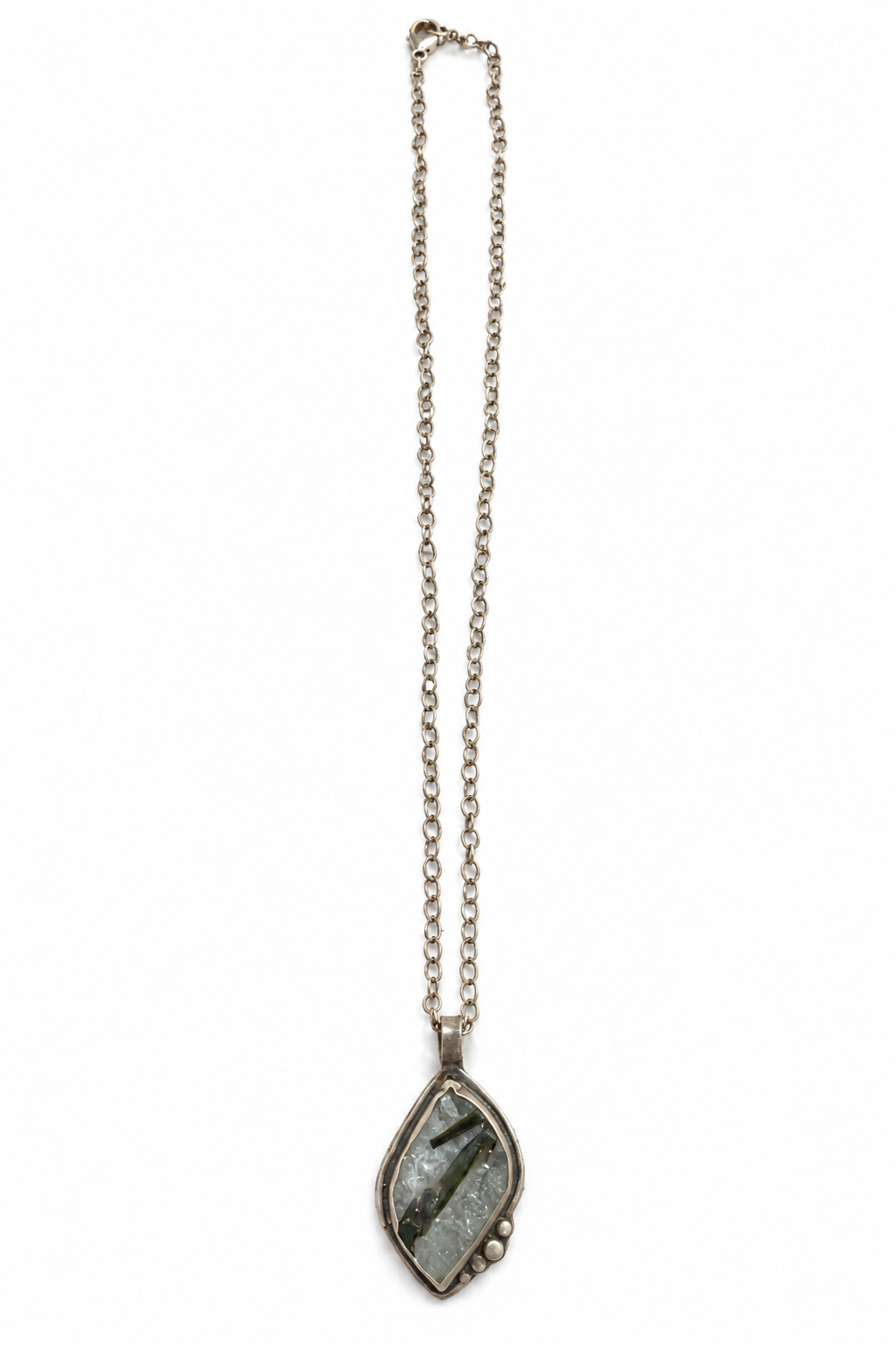 Kate Sydney One-of-a-Kind Green Tourmaline & Sterling Silver Necklace