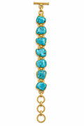 Natural Turquoise Nugget Link Bracelet