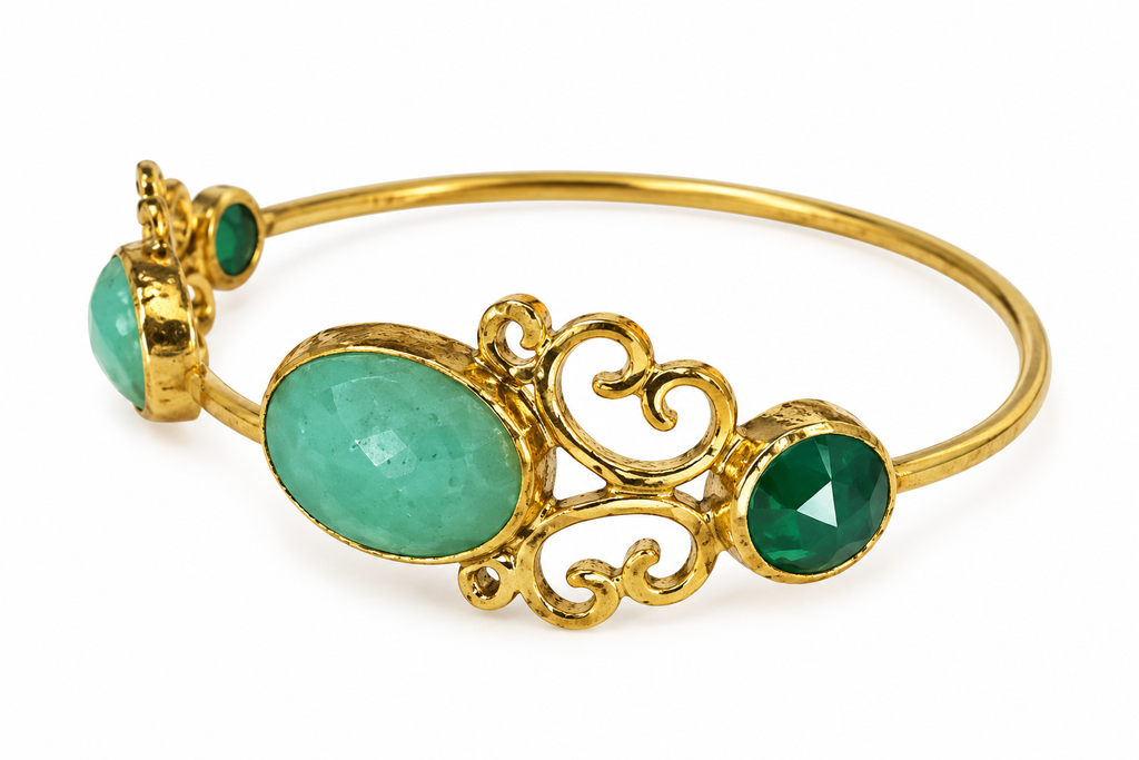Tonia Makri Chrysoprase & Green Onyx Bracelet