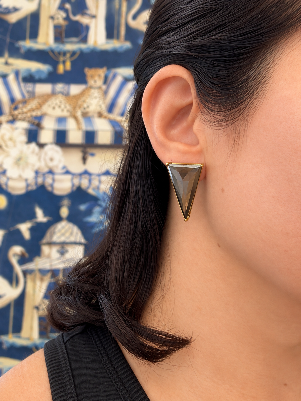 Cristina V. Pyrite Geometric Sterling Silver Earrings