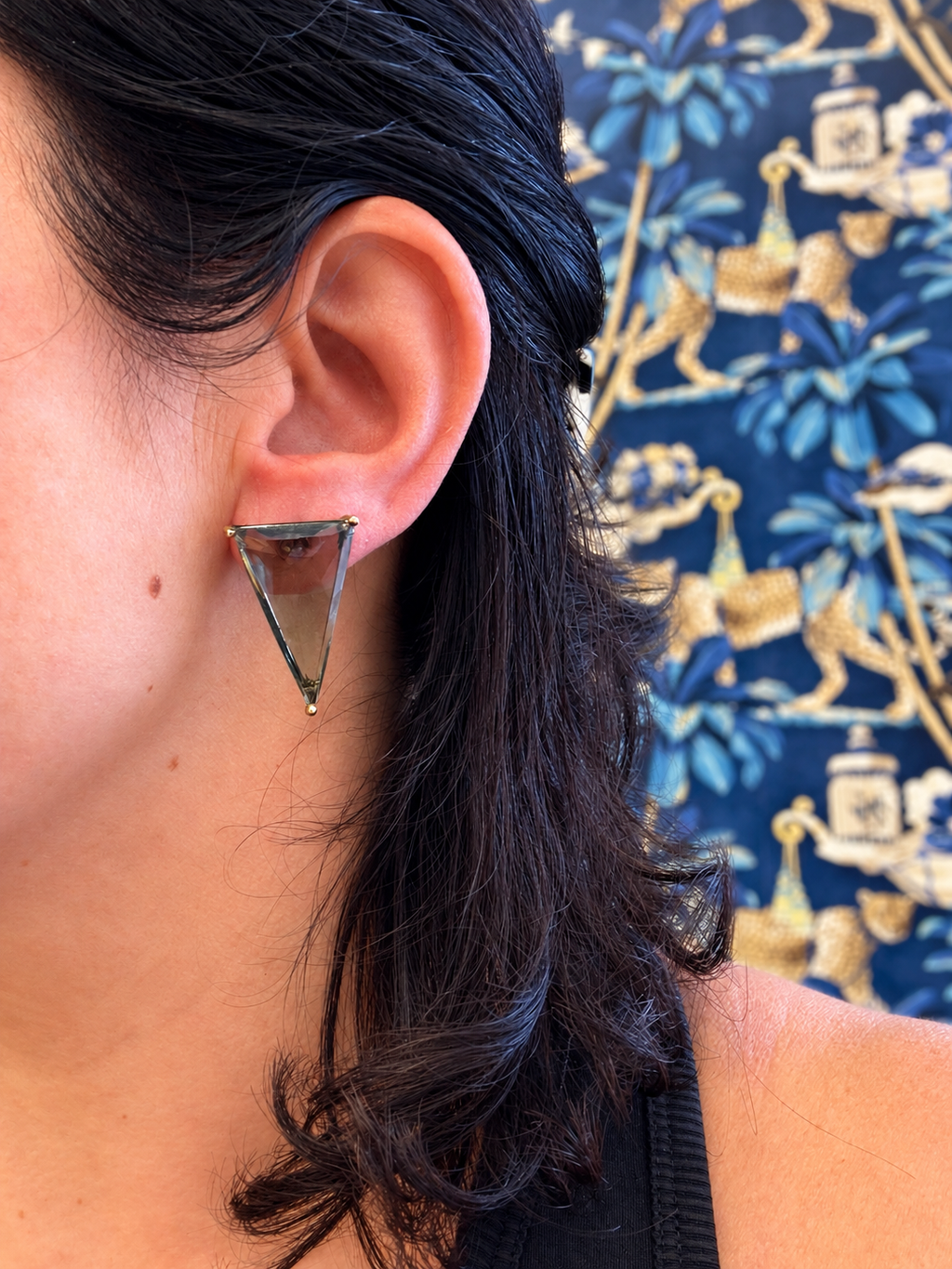 Cristina V. Quartz Triangle Earrings