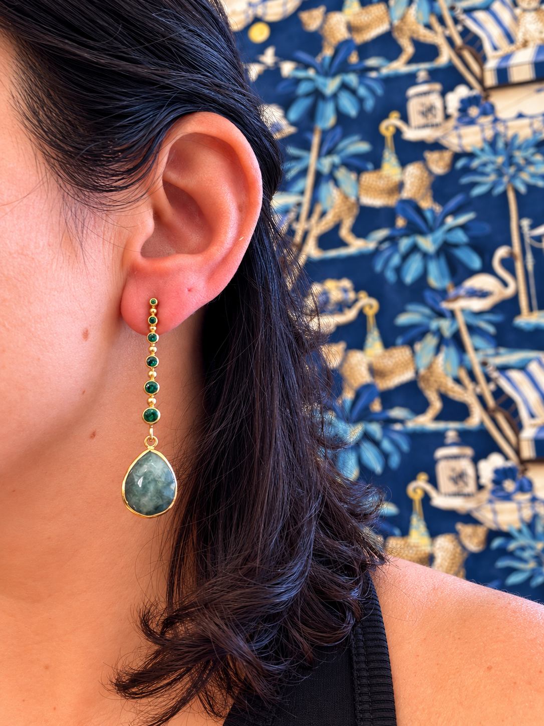 Aventurine Unicorn Earrings
