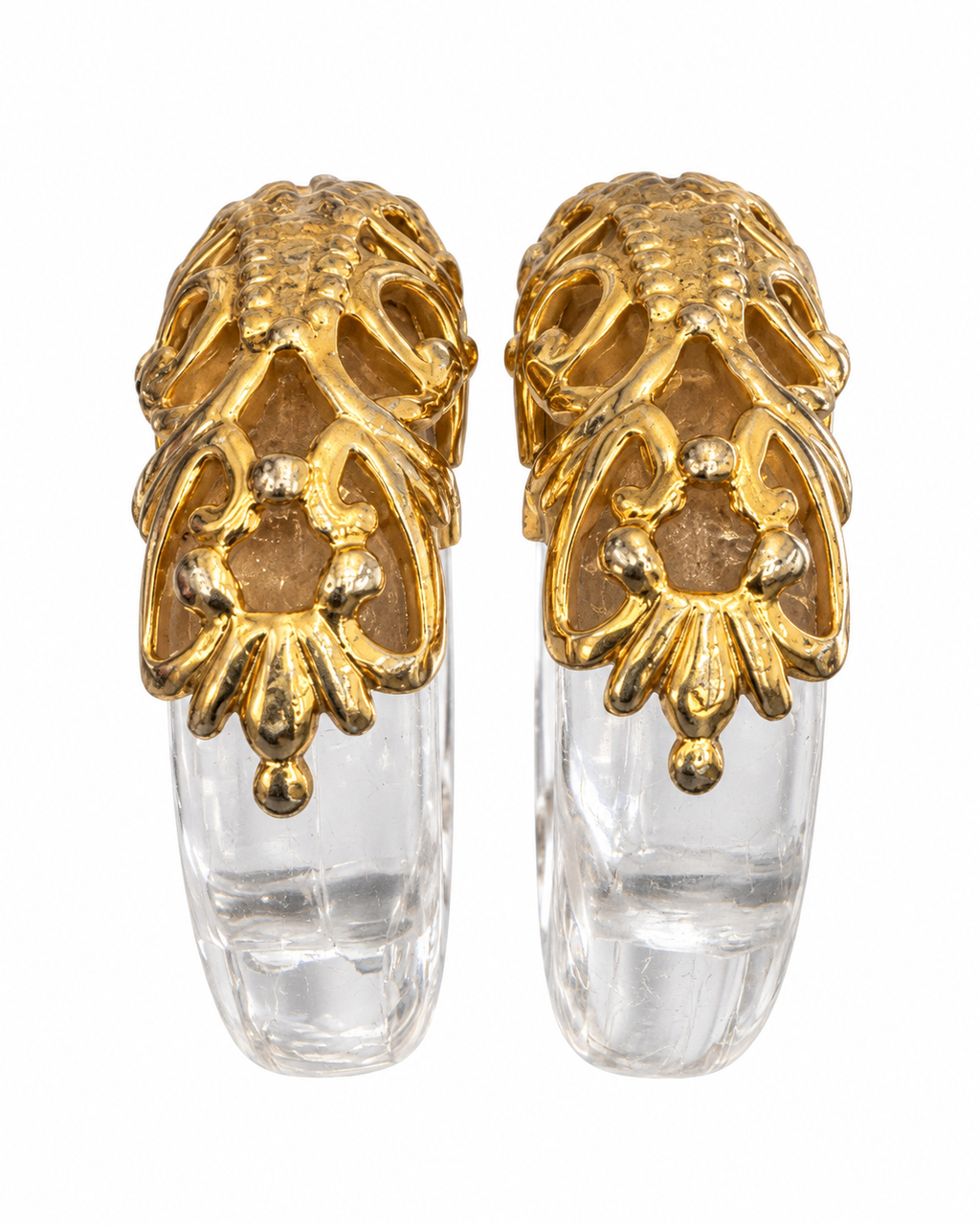 Inna Citrine Paris Couture Clip Earrings - Vintage