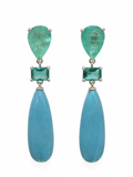 Emerald Isle Triple-Drop Statement Earrings