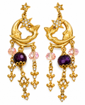 Celestial Mermaid & Moon Chandelier Earrings