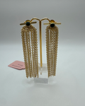 Malachite Gold-Plated Chandelier Earrings