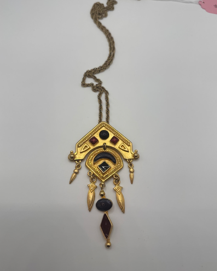 Vintage 90s Etruscan Necklace