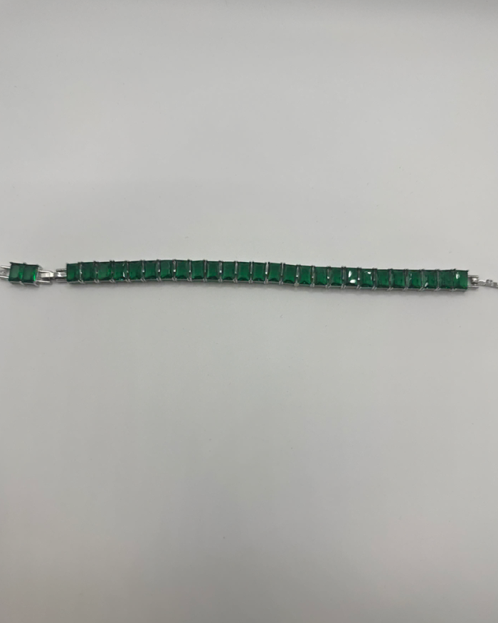 Green CZ Tennis Bracelet