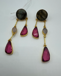 Lab Write Quartz Gold-Plated Statement Earrings