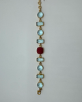 Topaz Coral Chalcedony Gold Plated Bracelet