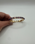 Gold Plated Amethyst Bangle