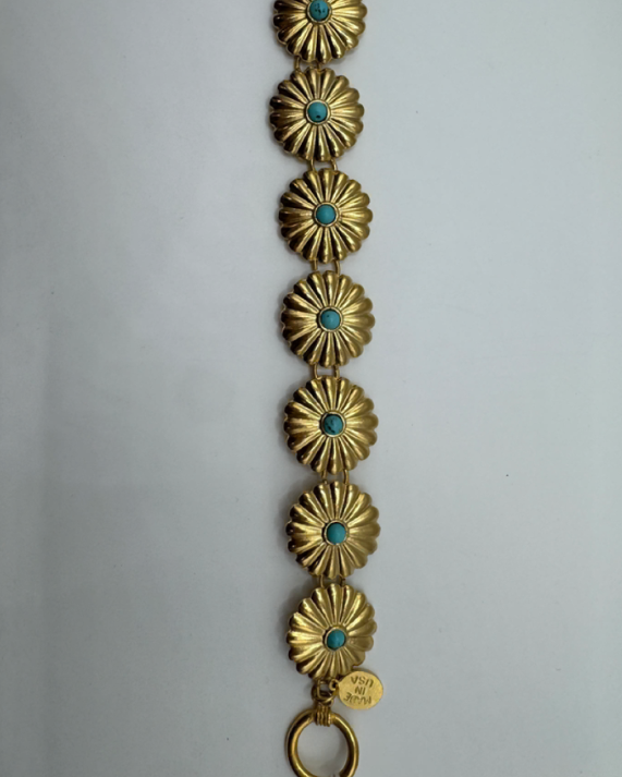 Gold-Plated Flower Bracelet