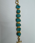 Turquoise Stone Gold-Plated Bracelet