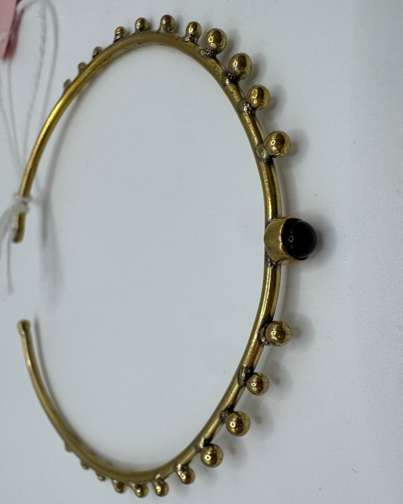 Onyx and Brass Cuff