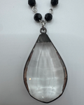 Triple Strand Glass Stone Necklace