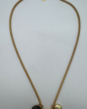 Gold, Pyrite & CZ Statement Necklace