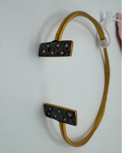 18K Gold Organic Cuff Bracelet