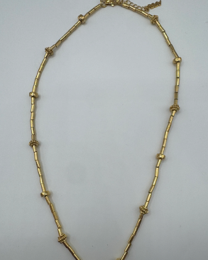 Gold Plated Amethyst Center Necklace