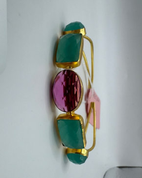 Gold Plated Multi-Color Stone Bracelet