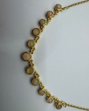 Opal Basile Gold Chain Necklace