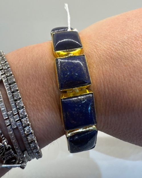 Lapis & 18K Gold Cuff