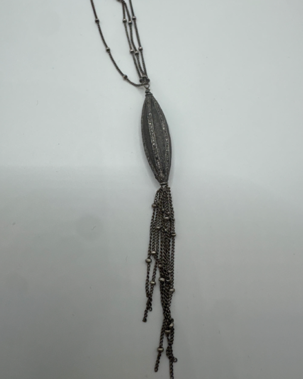 One-of-a-Kind Handmade Diamond & Pavé Bead Cocktail Necklace