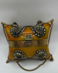 Yellow Embellished Statement Bag