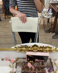 White & Cream Luxury Tote Bag
