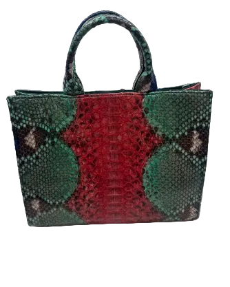Python Snakeskin Tote Bag