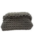 Gray & Taupe Crocheted Clutch