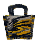 Handmade Silk & Velvet Camouflage Print Bag