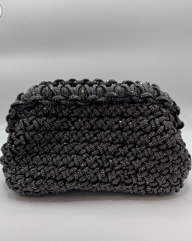 Gray Crocheted Clutch