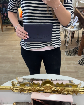 Dark Navy Folding Envelope Clutch