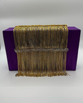 Purple & Gold Fringe Clutch