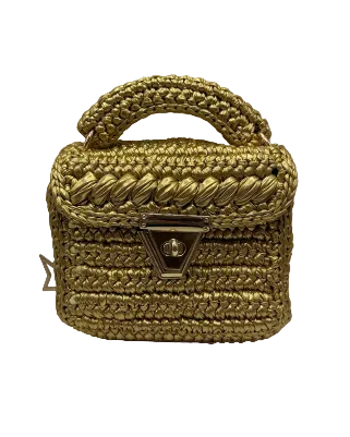 Yellow & Gold Crocheted Bag