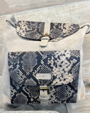 Snakeskin & Python Print Backpack