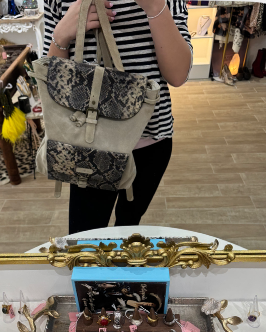 Snakeskin & Python Print Backpack
