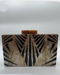 Zebra Print Box Clutch