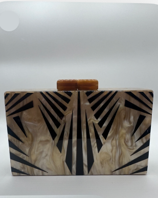 Zebra Print Box Clutch